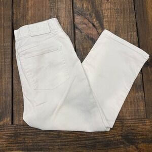 Lauren Jeans Co Ralph Lauren Womens White Straight Leg Crop Jeans Size 4